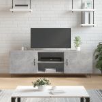 Comodă TV, gri beton, 150x30x50 cm, lemn compozit GartenMobel Dekor
