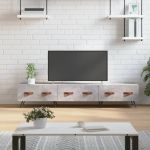 Comodă TV, gri beton, 150x36x30 cm, lemn prelucrat GartenMobel Dekor