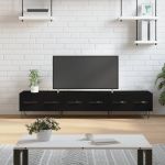 Dulap TV, negru, 150x36x30 cm, lemn prelucrat GartenMobel Dekor