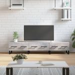 Comodă TV, gri beton, 150x36x30 cm, lemn prelucrat GartenMobel Dekor