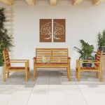 Set mobilier de grădină, 4 piese, lemn masiv de acacia GartenMobel Dekor