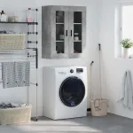 Dulap cu montaj pe perete, gri beton, 69,5x34x90 cm GartenMobel Dekor