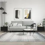 Măsuțe de cafea, 2 buc., negru, 50x50x40 cm, lemn compozit GartenMobel Dekor