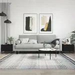 Măsuțe de cafea, 2 buc., negru, 50x50x40 cm, lemn compozit GartenMobel Dekor