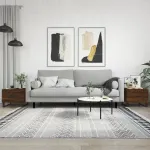 Măsuțe de cafea, 2 buc. stejar maro, 50x50x40 cm, lemn compozit GartenMobel Dekor