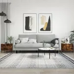 Măsuțe de cafea 2 buc. stejar fumuriu 50x50x40 cm lemn compozit GartenMobel Dekor