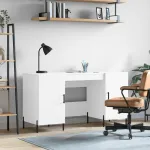 Birou, alb, 140x50x75 cm, lemn compozit GartenMobel Dekor