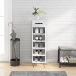Pantofar, alb, 30x35x105 cm, lemn compozit GartenMobel Dekor