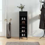 Pantofar, negru, 30x35x105 cm, lemn compozit GartenMobel Dekor