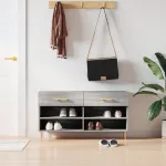 Bancă de pantofi, gri sonoma, 102x35x55 cm, lemn prelucrat GartenMobel Dekor