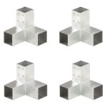 Conectori de grindă, formă Y, 4 buc, 71x71 mm, metal galvanizat GartenMobel Dekor