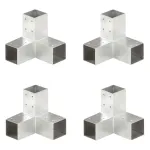 Conectori de grindă, formă Y, 4 buc, 71x71 mm, metal galvanizat GartenMobel Dekor