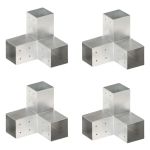 Conectori de grindă, formă Y, 4 buc, 81x81 mm, metal galvanizat GartenMobel Dekor