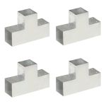 Conectori grindă, formă T, 4 buc, 101x101 mm, metal galvanizat GartenMobel Dekor