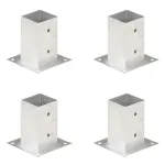 Suporți stâlp, 4 buc., metal galvanizat, 81 mm GartenMobel Dekor
