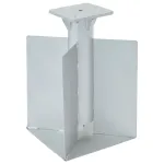 Suport umbrelă în pământ, argintiu, 27,5x27,5x45 cm, oțel GartenMobel Dekor