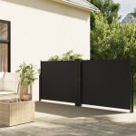 Copertină laterală retractabilă, negru, 140 x 1000 cm GartenMobel Dekor