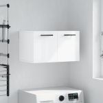 Dulap de perete, alb extralucios, 60x36,5x35 cm, lemn compozit GartenMobel Dekor