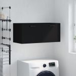 Dulap de perete, negru, 80x36,5x35 cm, lemn compozit GartenMobel Dekor