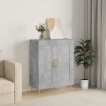 Servantă, gri beton, 69,5x34x90 cm, lemn compozit GartenMobel Dekor