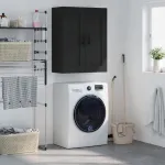 Dulap montat pe perete, negru, 69,5x34x90 cm, lemn prelucrat GartenMobel Dekor