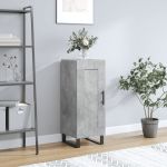 Servantă, gri beton, 34,5x34x90 cm, lemn compozit GartenMobel Dekor