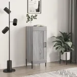 Servantă, gri sonoma, 34,5x34x90 cm, lemn compozit GartenMobel Dekor