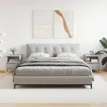 Noptiere, 2 buc., gri beton, 40x35x50 cm, lemn compozit GartenMobel Dekor