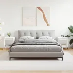 Noptiere, 2 buc., alb, 40x35x50 cm, lemn compozit GartenMobel Dekor