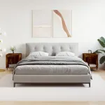 Noptiere, 2 buc., stejar fumuriu, 40x35x50 cm, lemn compozit GartenMobel Dekor