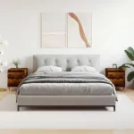 Noptiere, 2 buc., stejar fumuriu, 40x35x50 cm, lemn compozit GartenMobel Dekor