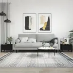 Măsuțe de cafea, 2 buc., negru, 50x46x35 cm, lemn prelucrat GartenMobel Dekor