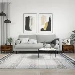 Mese de cafea 2 buc. stejar fumuriu 50x46x35 cm lemn compozit GartenMobel Dekor