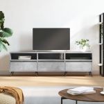 Comodă TV, gri beton, 150x30x44,5 cm, lemn prelucrat GartenMobel Dekor