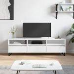 Comodă TV, alb, 150x30x44,5 cm, lemn prelucrat GartenMobel Dekor