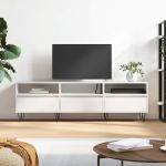 Comodă TV, alb, 150x30x44,5 cm, lemn prelucrat GartenMobel Dekor