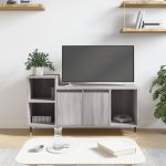 Comodă TV, gri sonoma, 100x35x55 cm, lemn prelucrat GartenMobel Dekor