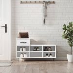 Pantofar, alb, 102x36x60 cm, lemn compozit GartenMobel Dekor