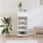 Pantofar, alb extralucios, 40x36x105 cm, lemn compozit GartenMobel Dekor