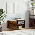 Dulap pentru discuri stejar afumat 85x38x48 cm lemn prelucrat GartenMobel Dekor