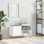 Dulapuri pentru discuri alb lucios 85x38x48 cm lemn prelucrat GartenMobel Dekor