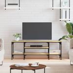 Comodă TV, stejar sonoma, 121x35x45 cm, lemn prelucrat & fier GartenMobel Dekor
