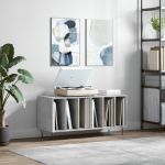 Dulap pentru discuri gri beton, 100x38x48 cm, lemn prelucrat GartenMobel Dekor