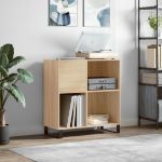 Dulap pentru discuri stejar sonoma 84,5x38x89 cm lemn compozit GartenMobel Dekor