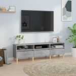 Comodă TV, gri beton, 150x30x44,5 cm, lemn prelucrat GartenMobel Dekor