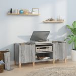 Dulap pentru discuri gri sonoma, 121x38x48 cm, lemn prelucrat GartenMobel Dekor