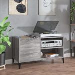 Dulap pentru discuri gri sonoma 84,5x38x48 cm lemn prelucrat GartenMobel Dekor