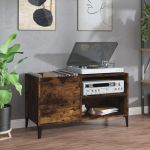 Dulap pentru discuri stejar afumat 84,5x38x48 cm lemn prelucrat GartenMobel Dekor