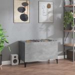 Dulap pentru discuri, gri beton, 74,5x38x48 cm, lemn prelucrat GartenMobel Dekor