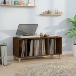 Dulap pentru discuri stejar maro, 100x38x48 cm, lemn prelucrat GartenMobel Dekor